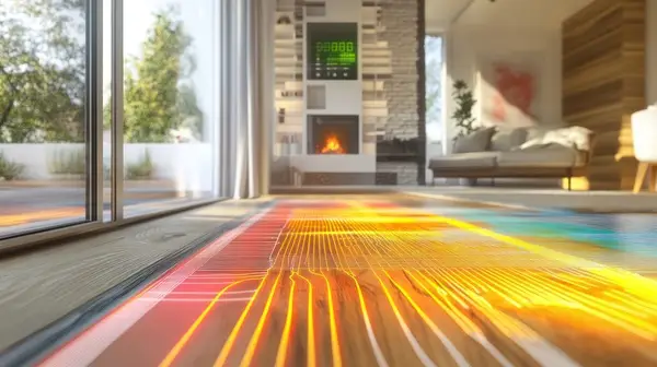 Canapé y suelo radiante